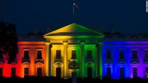 rainbow white house